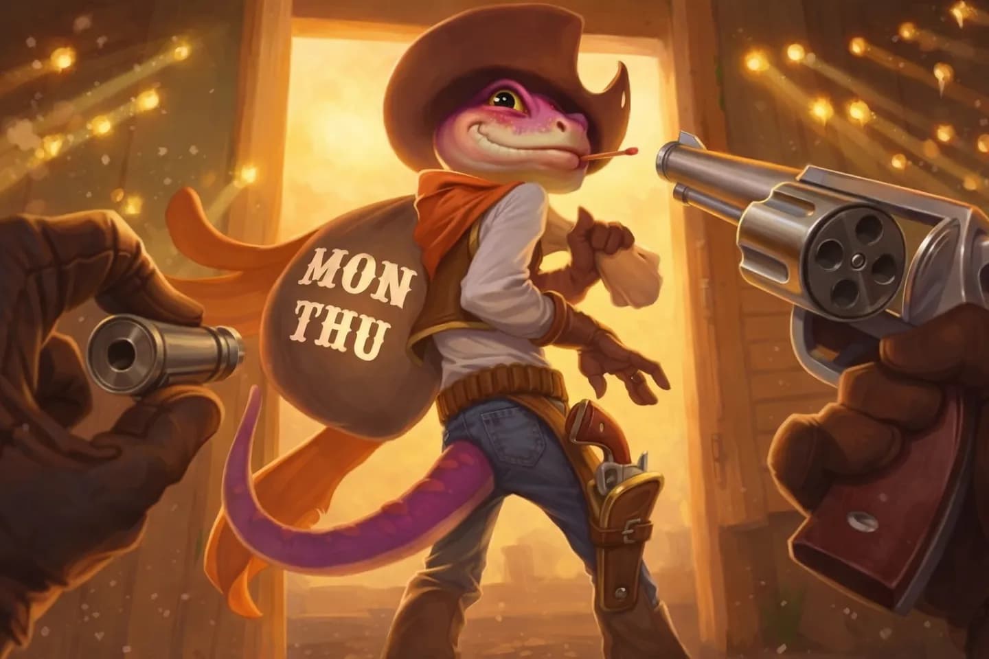 Lizaro cowboy in a saloon shootout
